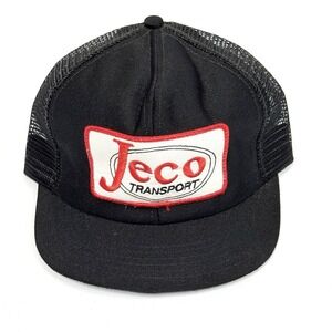 Vintage Mesh Snapback Jeco Transport Red Black and white USA